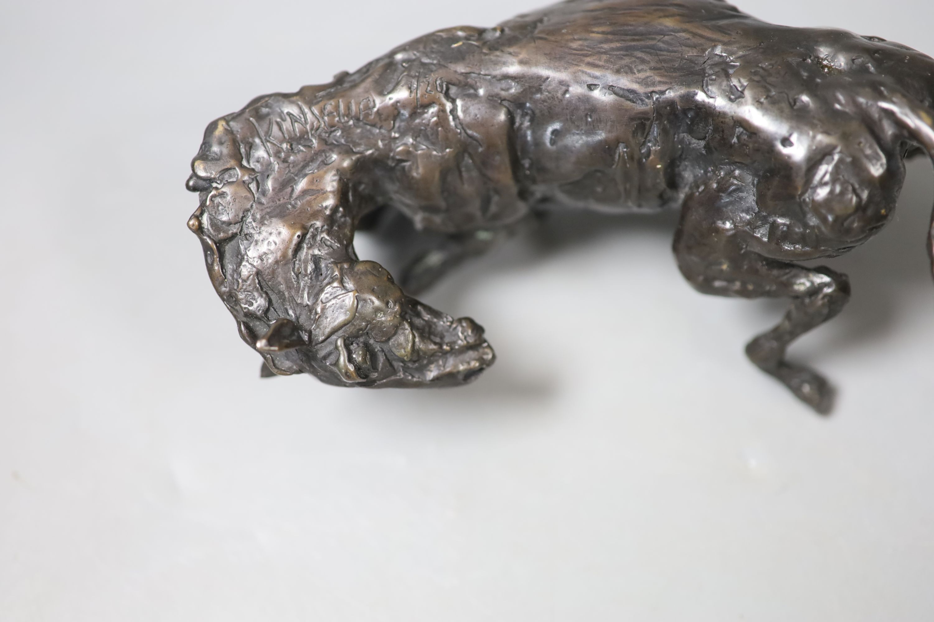 Lucy Kinsella. A bronze horse. height 15cm